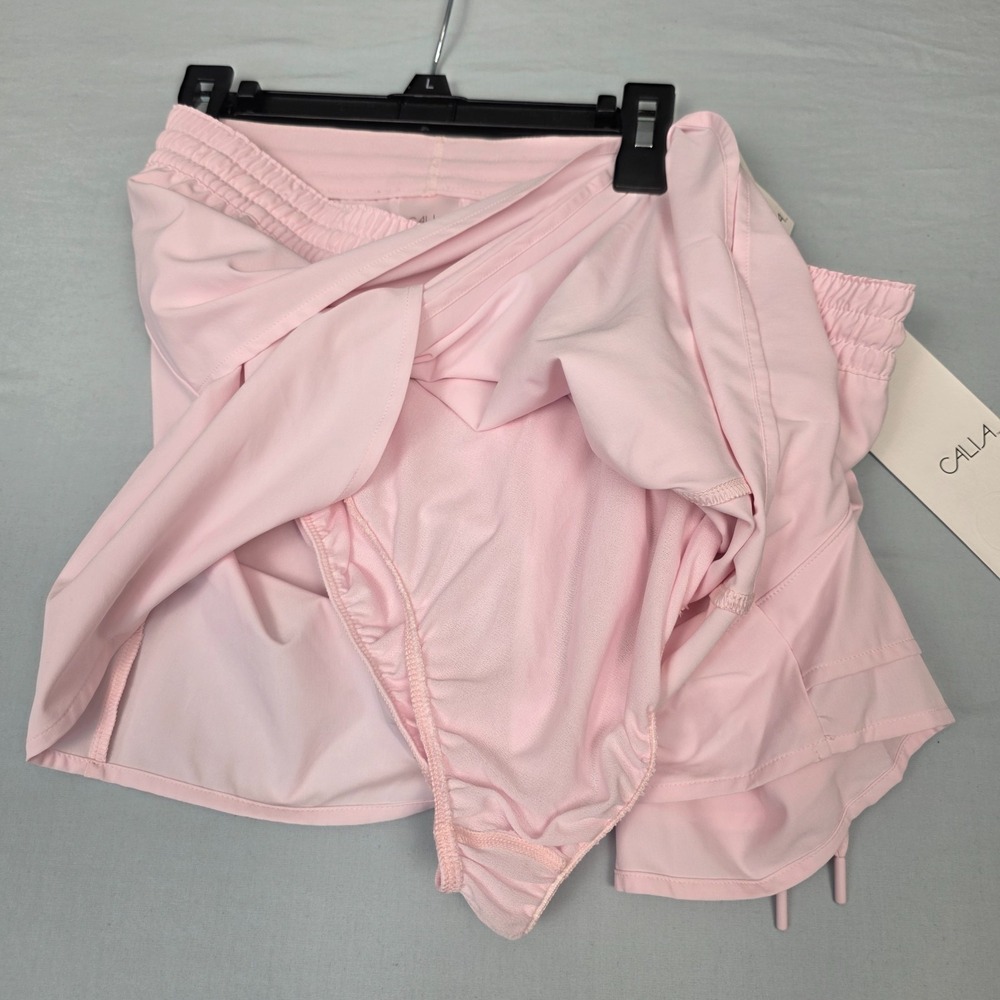 NWT CALIA by Carrie Underwood High Rise Step Up Shorts Pink Size Large 3" inseam - Picture 6 of 8